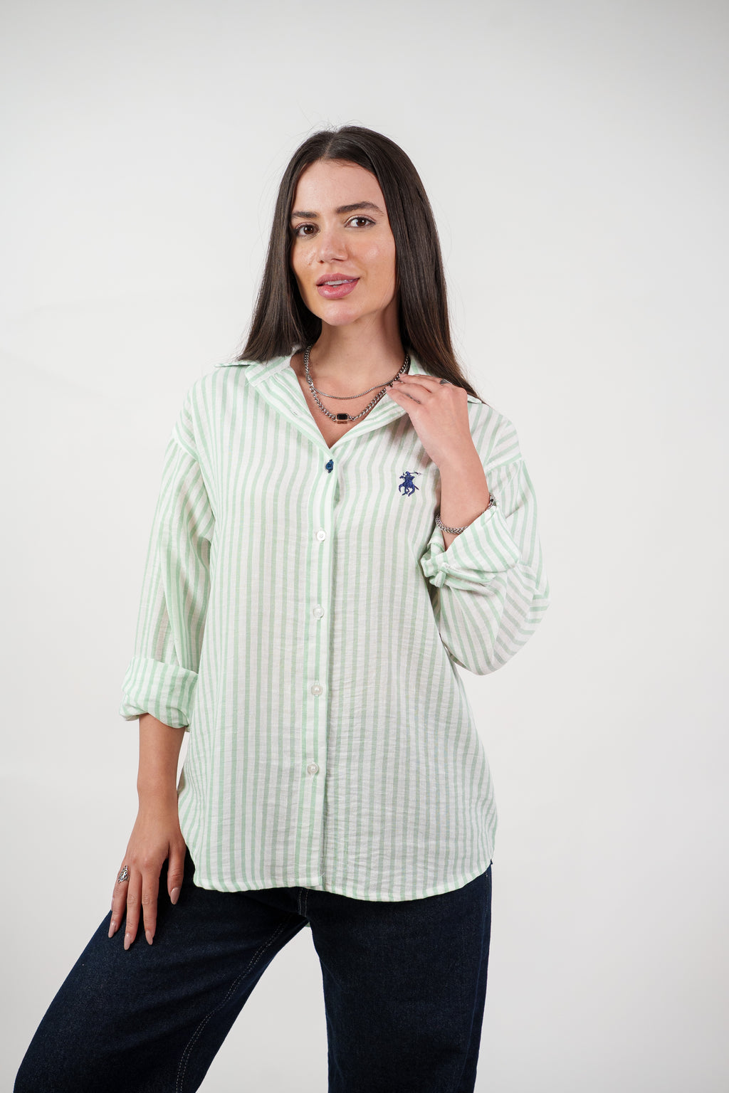 CLASSIC STRIPED SHIRT BLOUSE