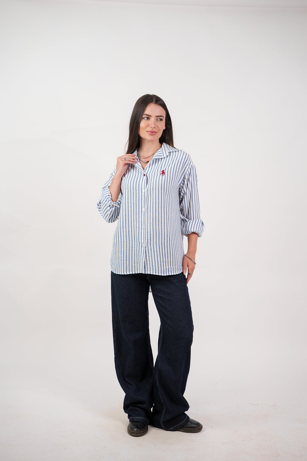 CLASSIC STRIPED SHIRT BLOUSE