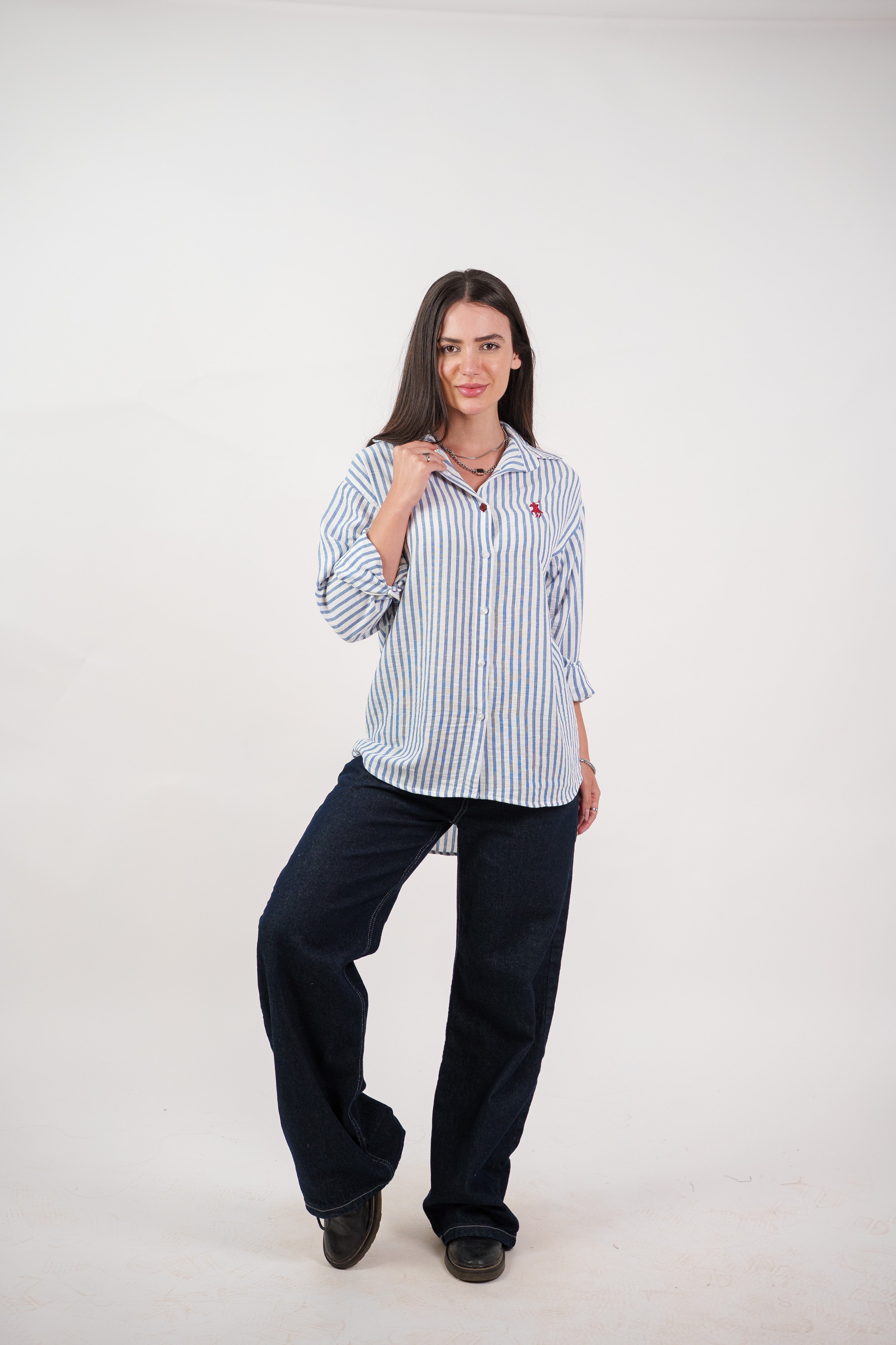CLASSIC STRIPED SHIRT BLOUSE