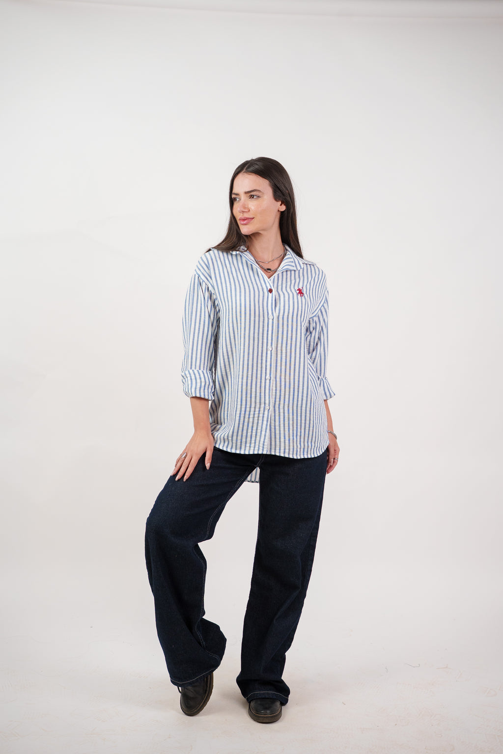 CLASSIC STRIPED SHIRT BLOUSE