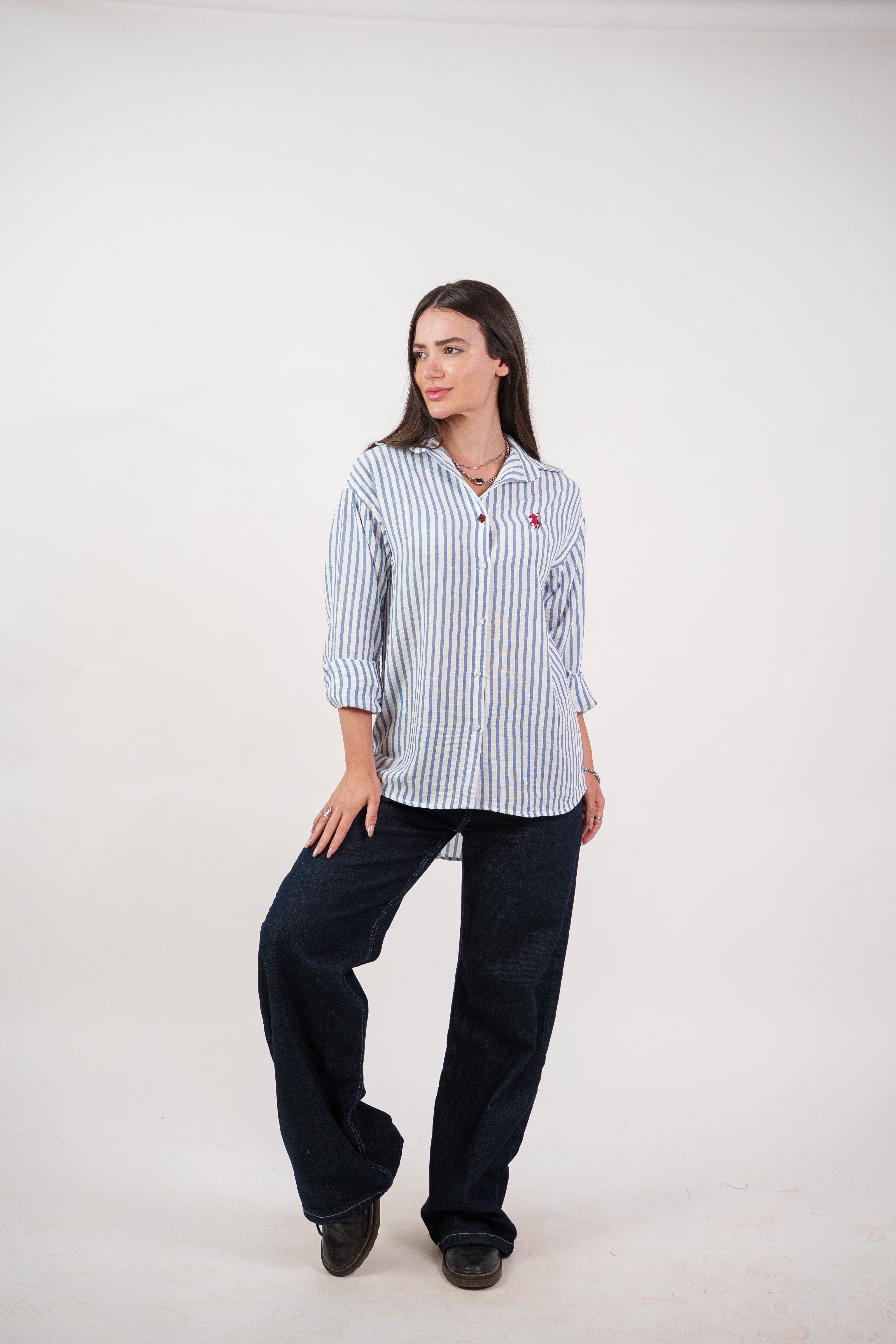 CLASSIC STRIPED SHIRT BLOUSE