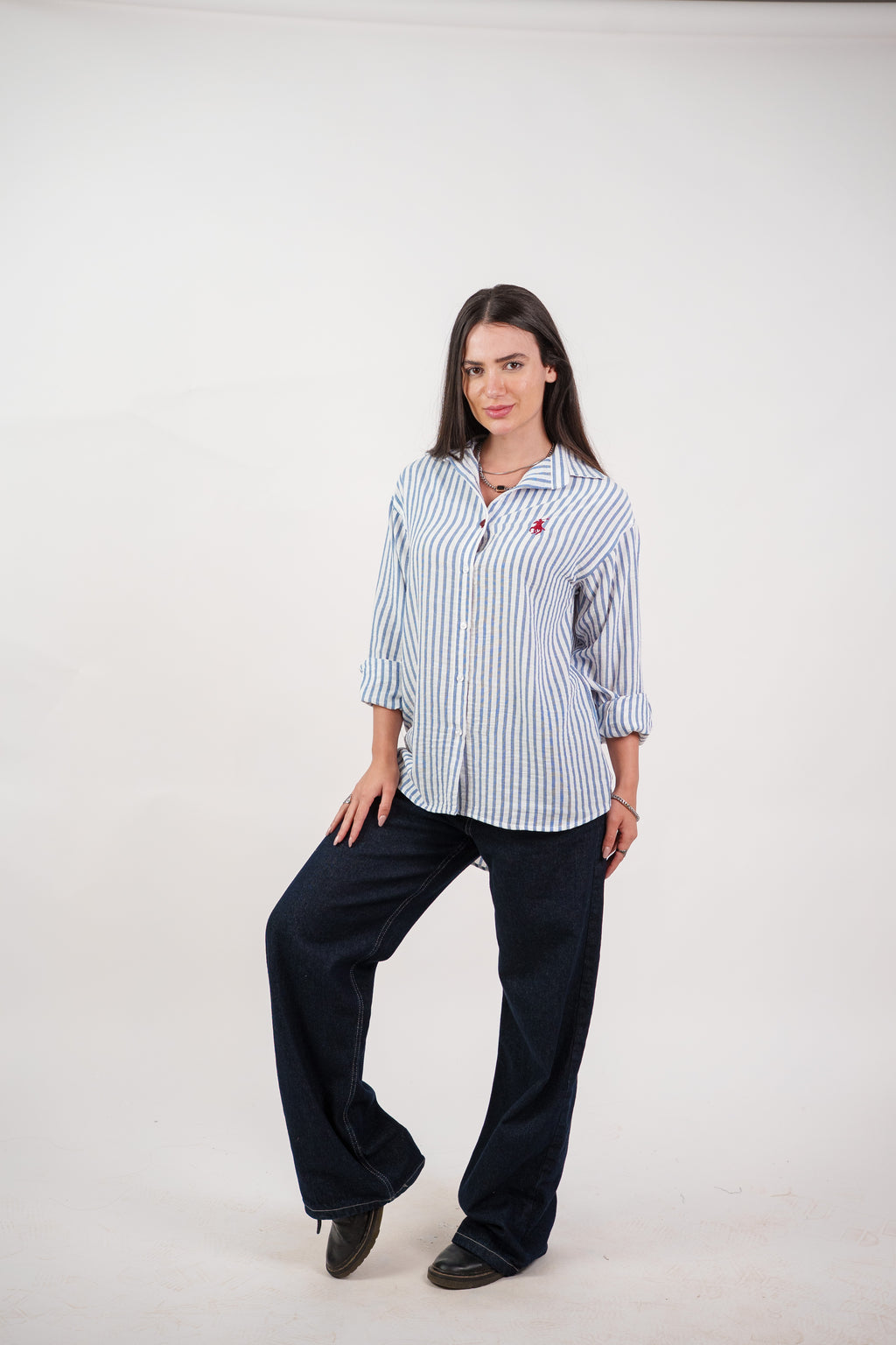 CLASSIC STRIPED SHIRT BLOUSE