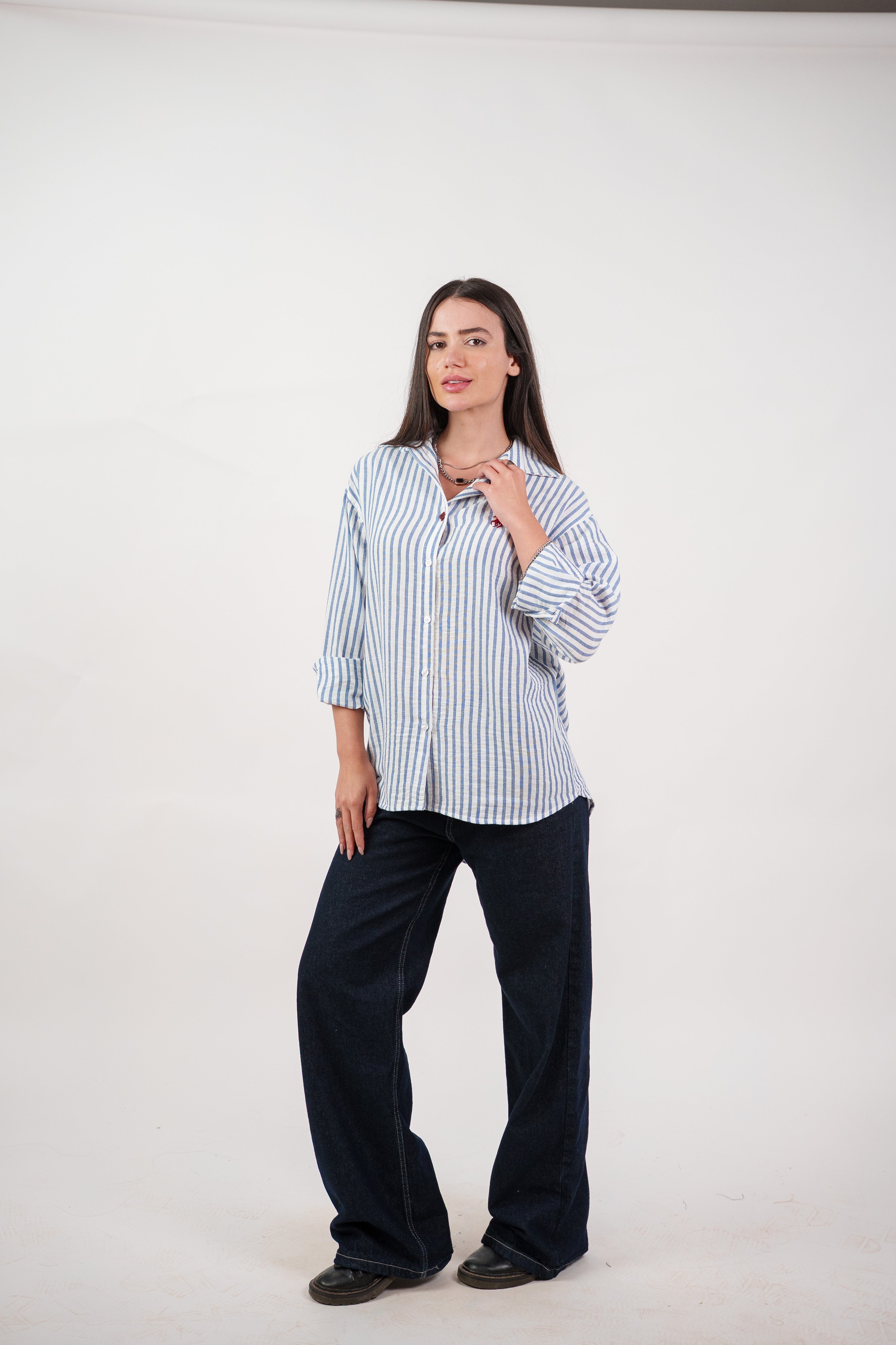 CLASSIC STRIPED SHIRT BLOUSE