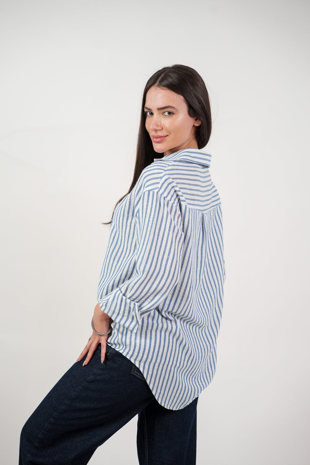 CLASSIC STRIPED SHIRT BLOUSE