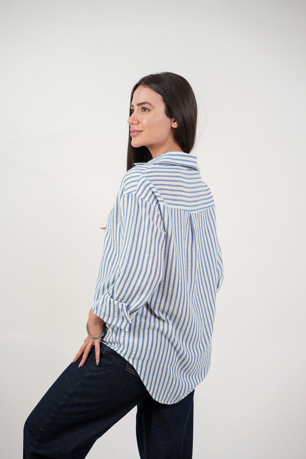CLASSIC STRIPED SHIRT BLOUSE