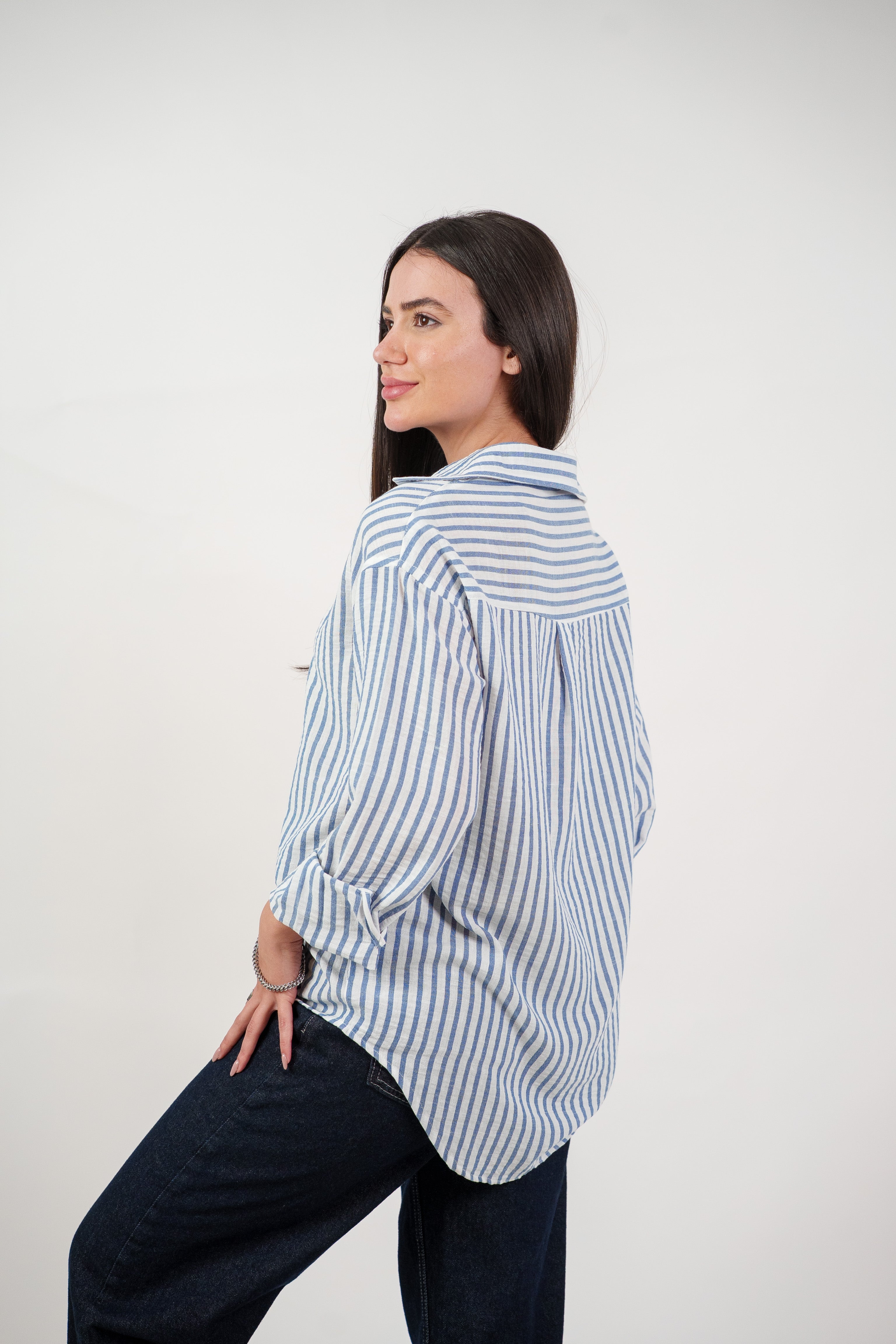 CLASSIC STRIPED SHIRT BLOUSE
