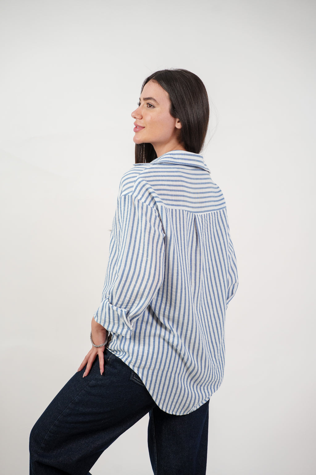 CLASSIC STRIPED SHIRT BLOUSE