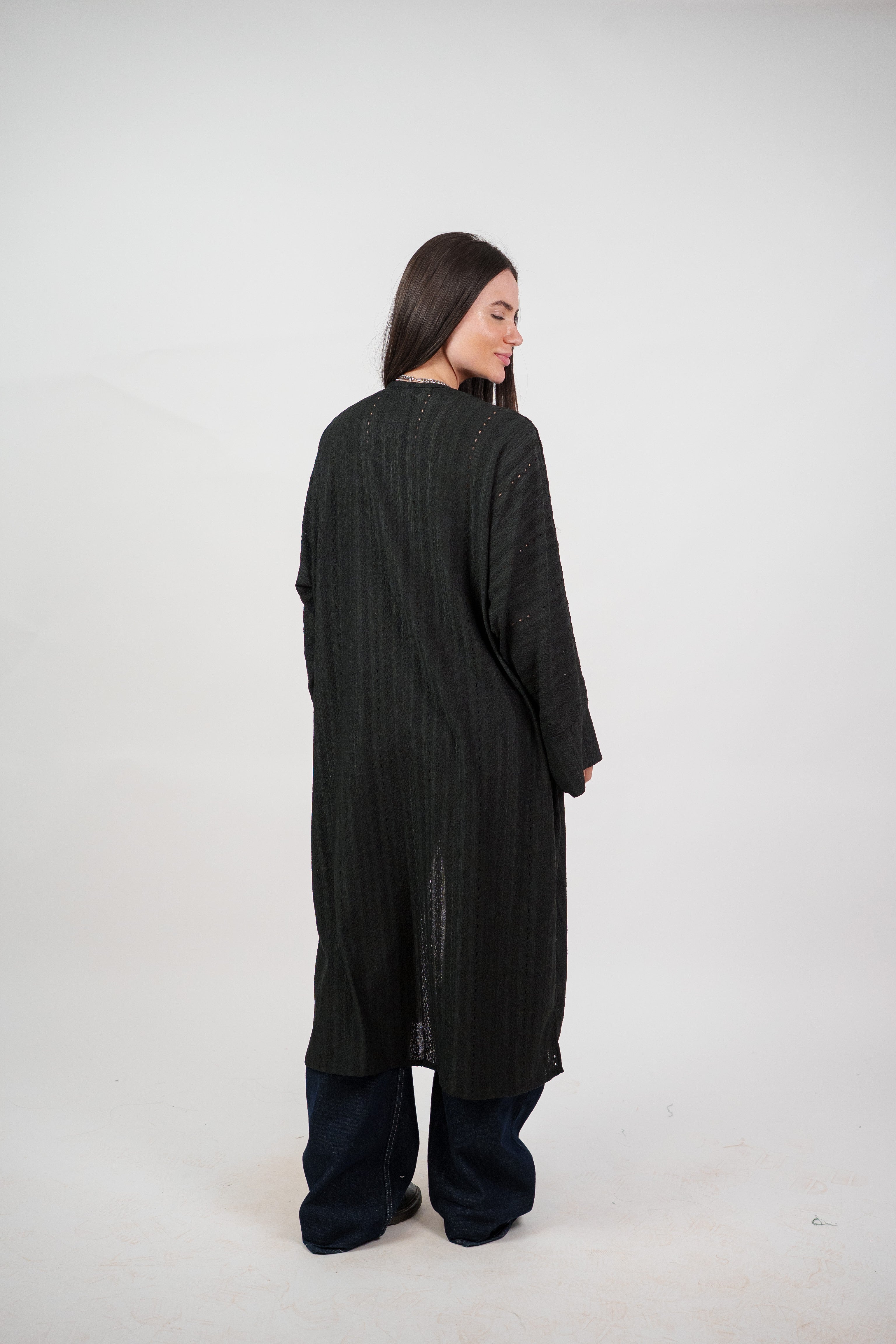 SHEER KNIT OPEN BLOUSE
