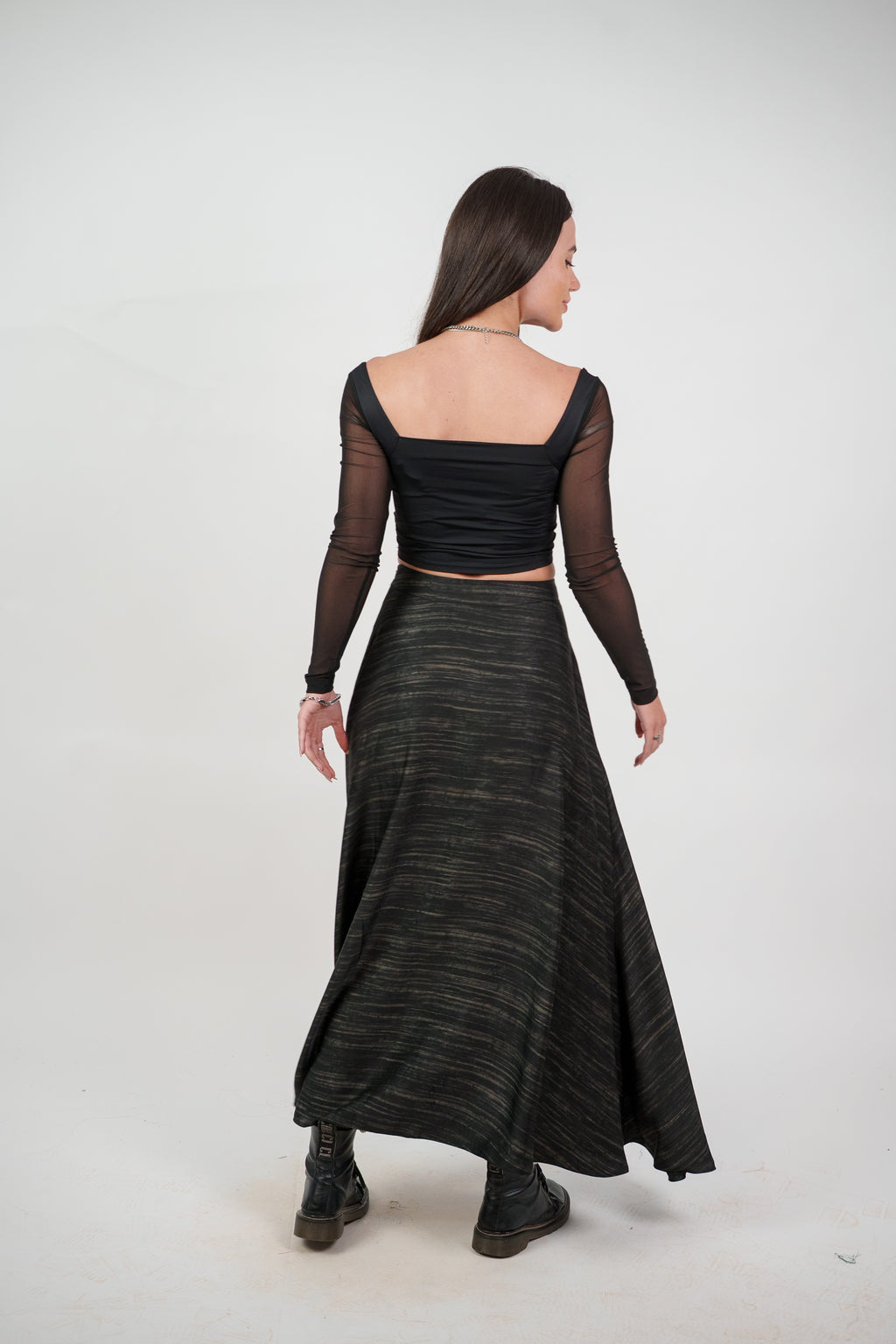FLOWY TEXTURED MAXI SKIRT
