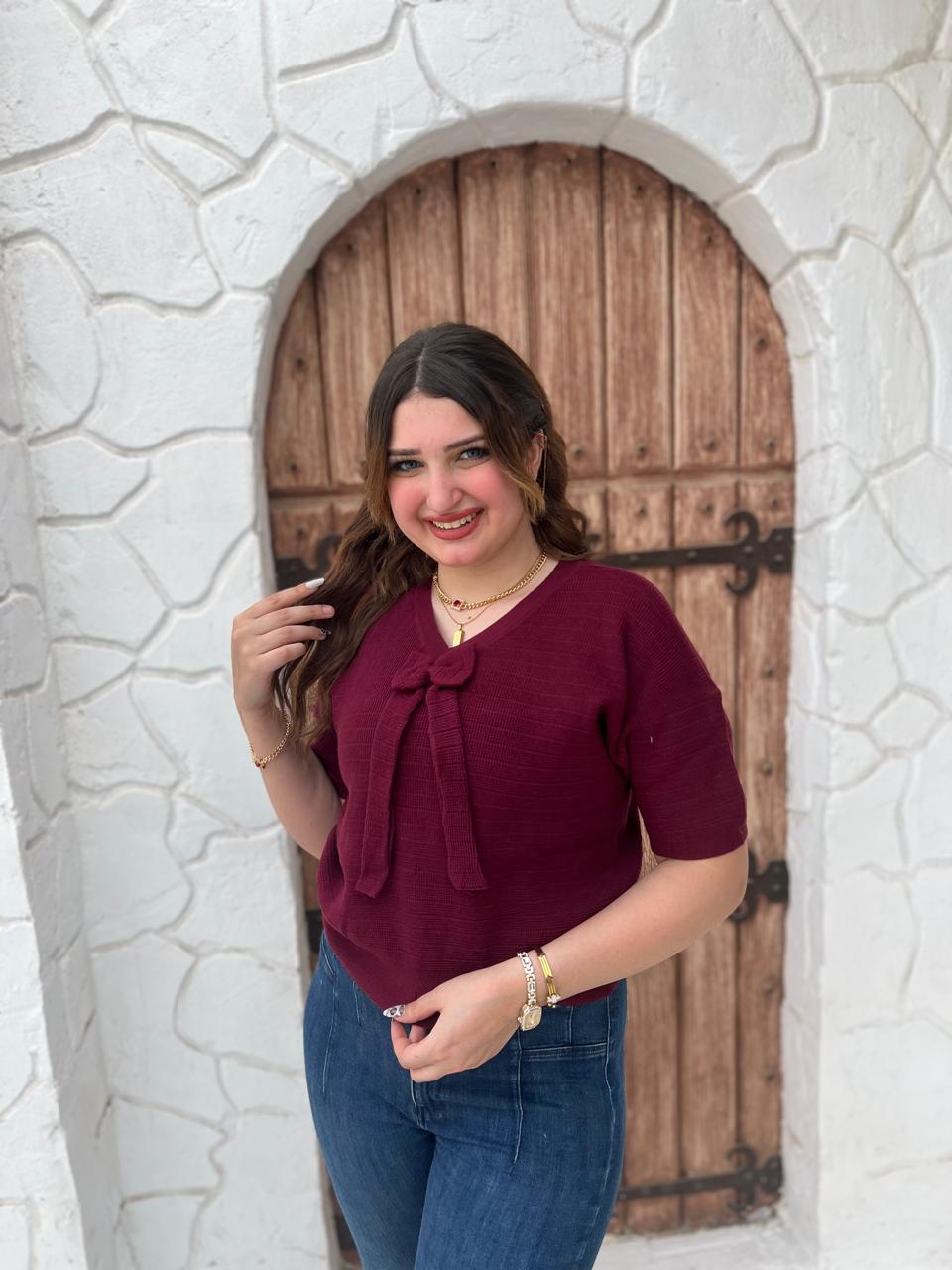 Bow Knit Top