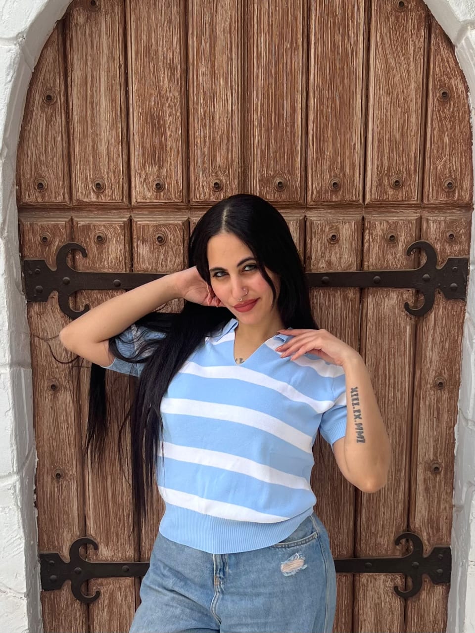 Marseille Knit Polo Blouse