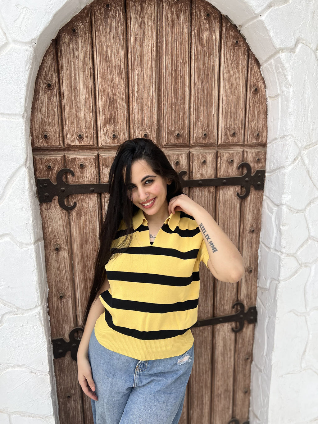 Marseille Knit Polo Blouse