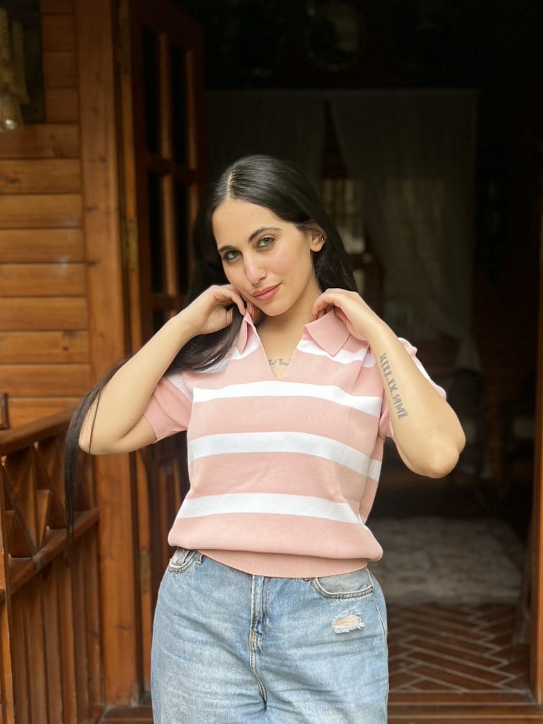 Marseille Knit Polo Blouse