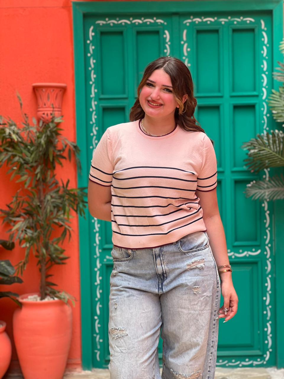 Striped Knit Top