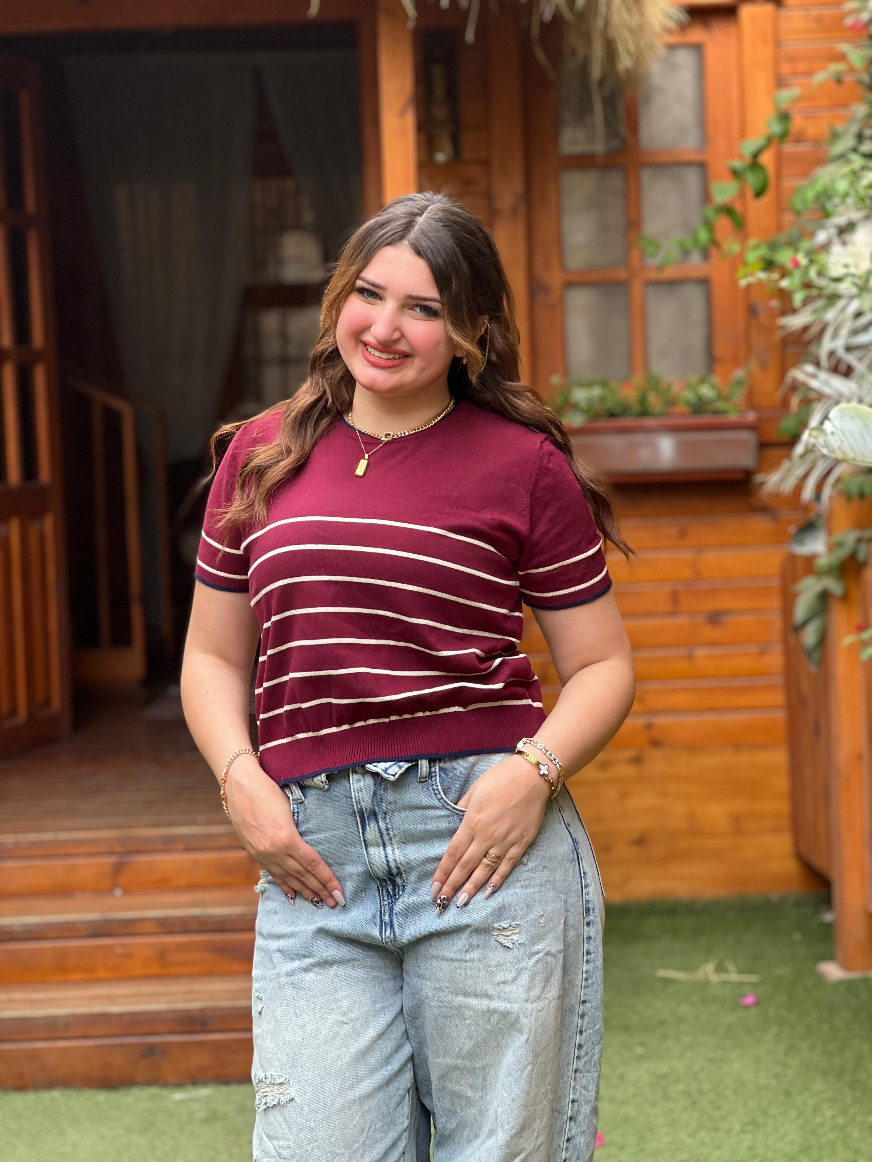 Striped Knit Top