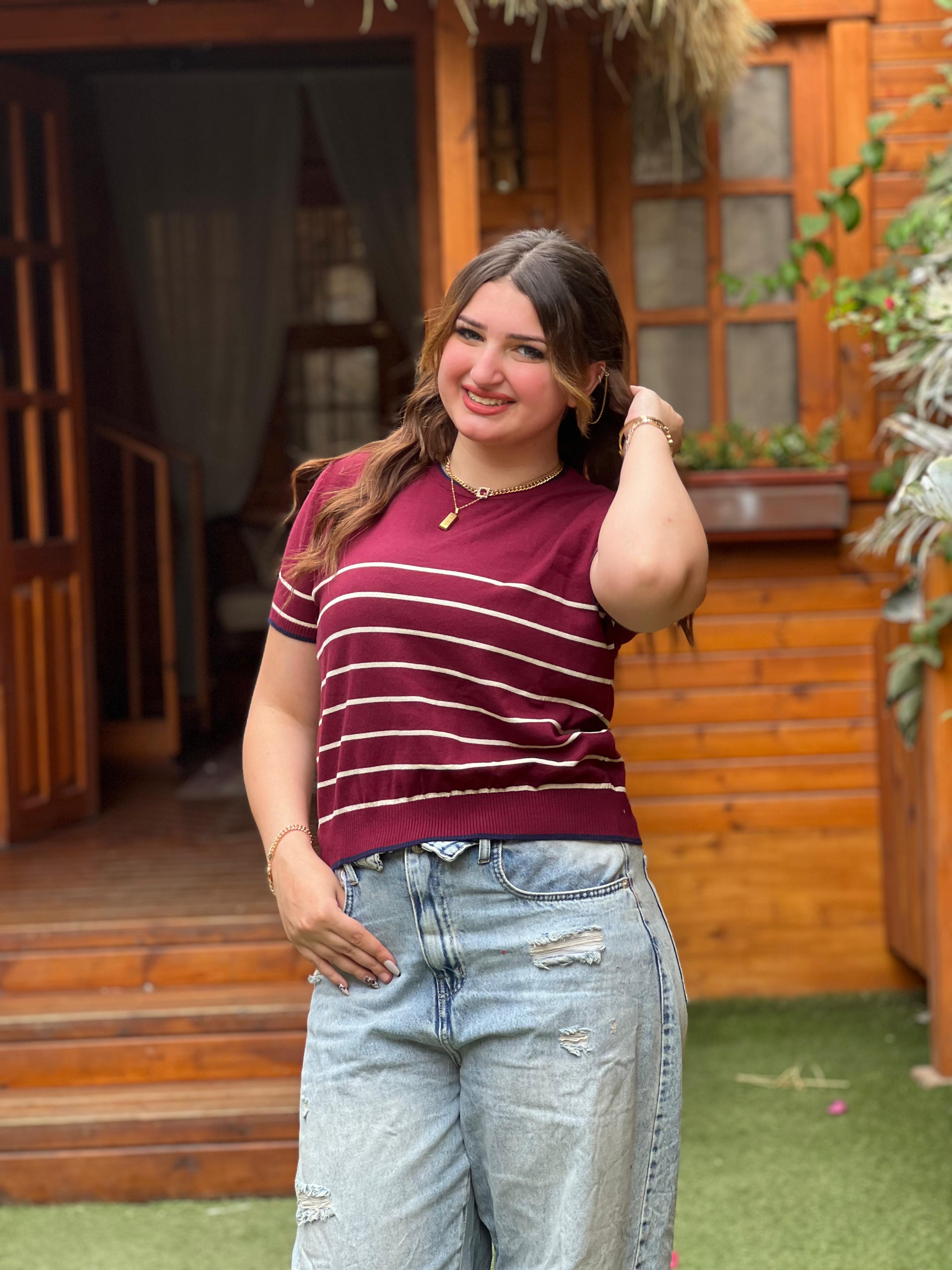 Striped Knit Top