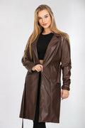 CLASSIC LONG LEATHER COAT