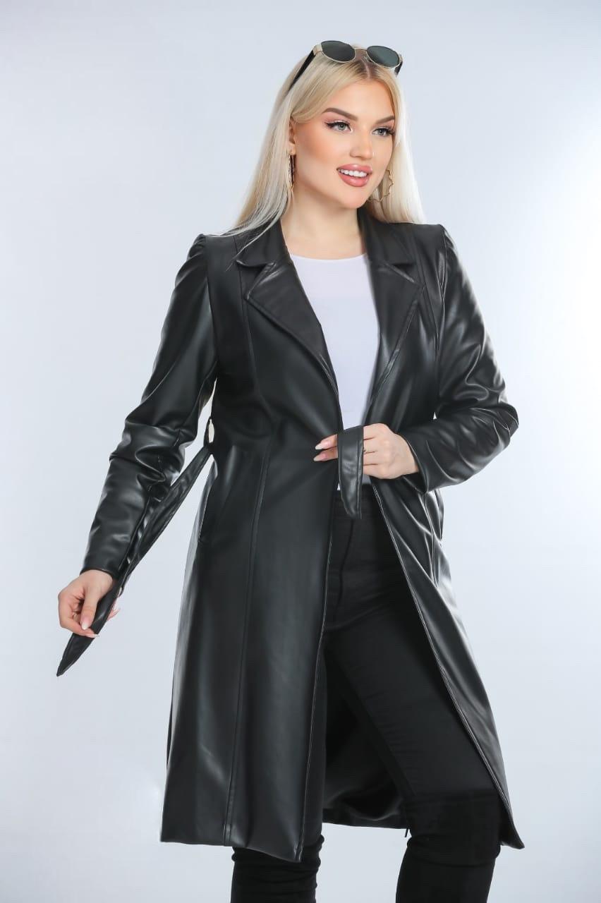 CLASSIC LONG LEATHER COAT