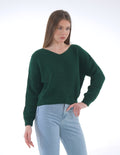 V-NECK KNIT BLOUSE