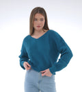 V-NECK KNIT BLOUSE