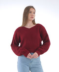 V-NECK KNIT BLOUSE