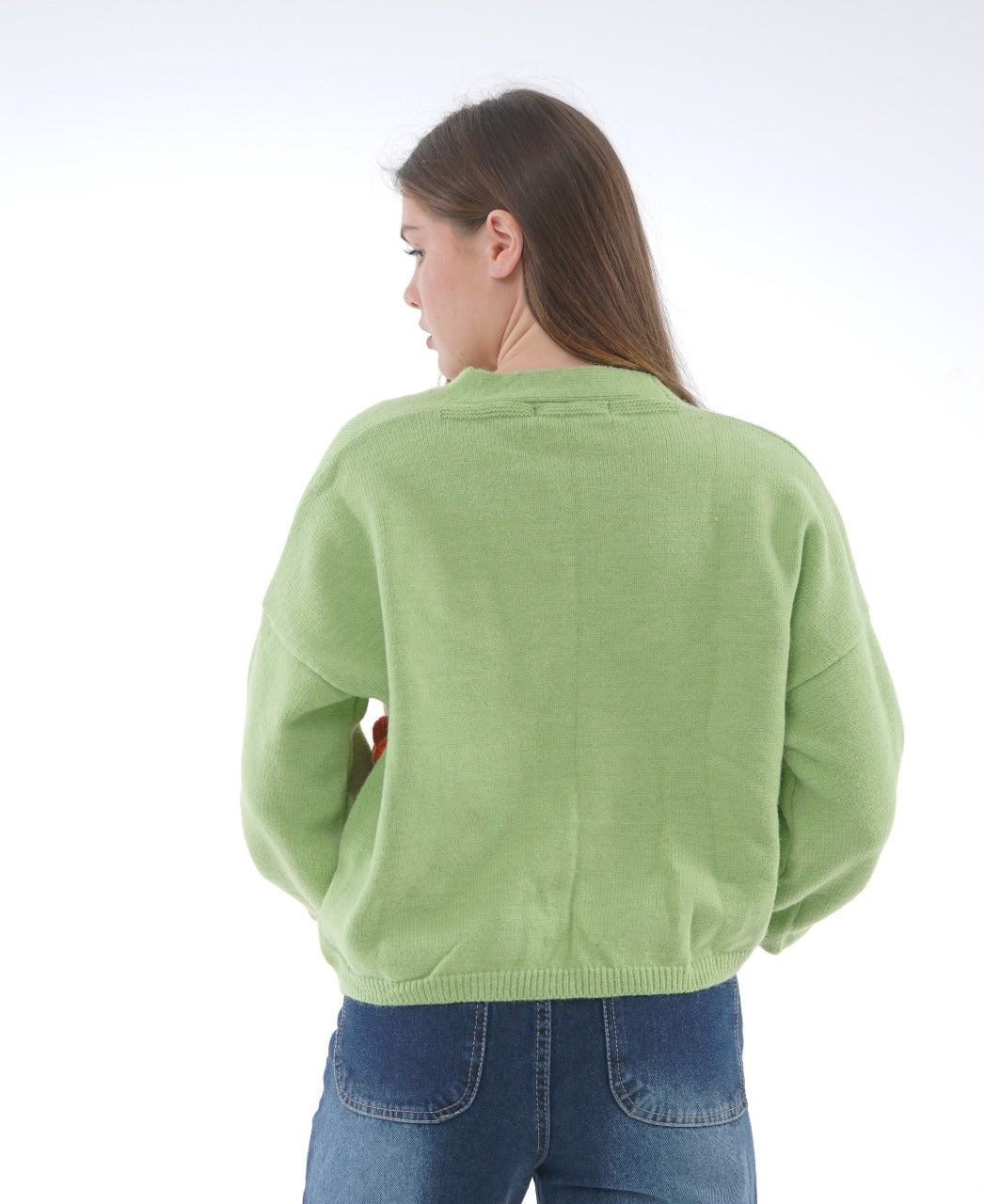 HAND-EMBROIDERED KNIT BLOUSE