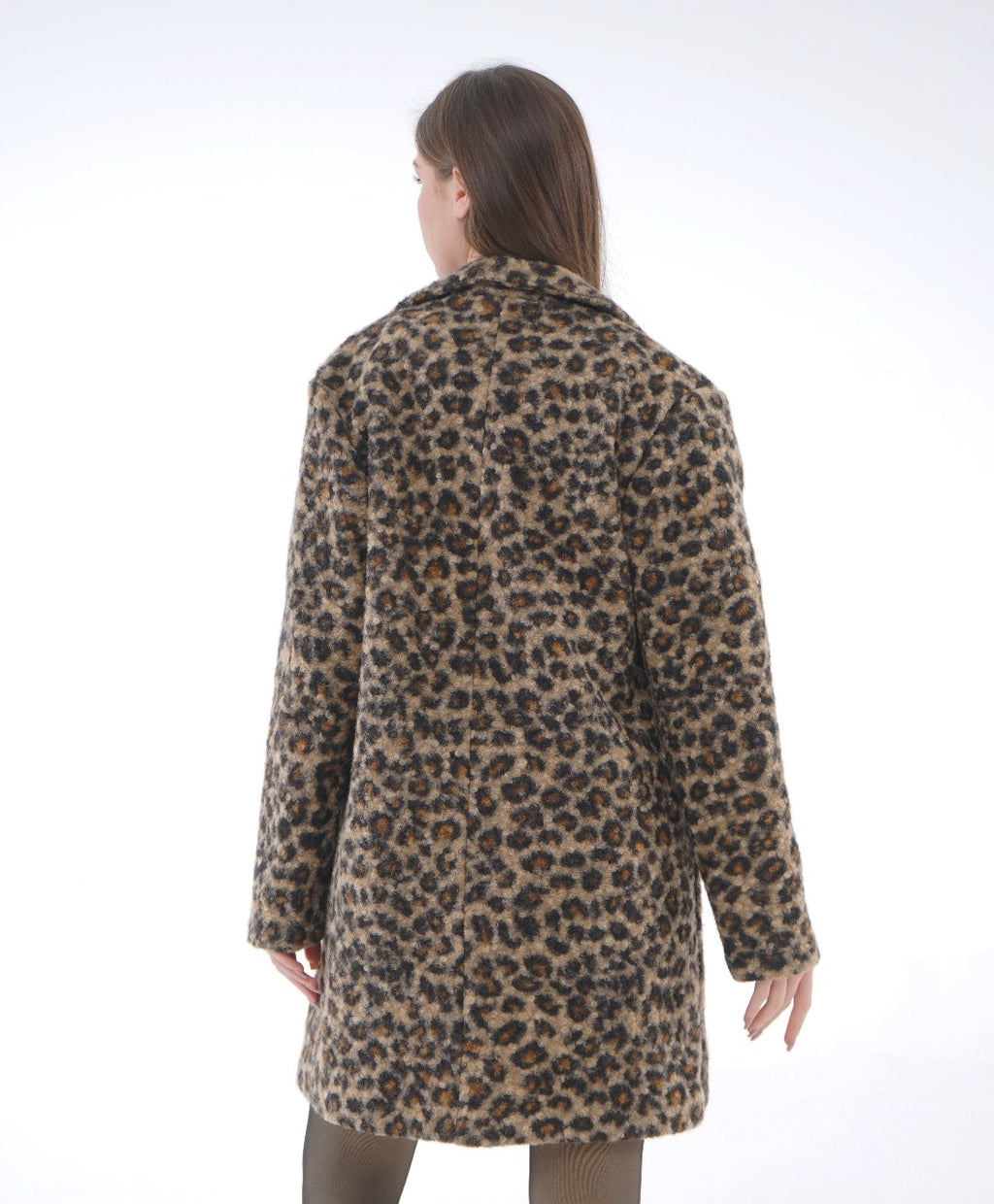 LEOPARD KNIT COAT