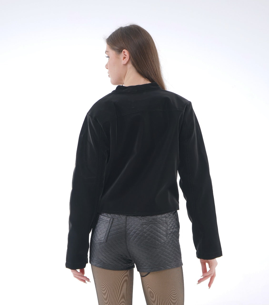 SUEDE LEATHER ZIP JACKET