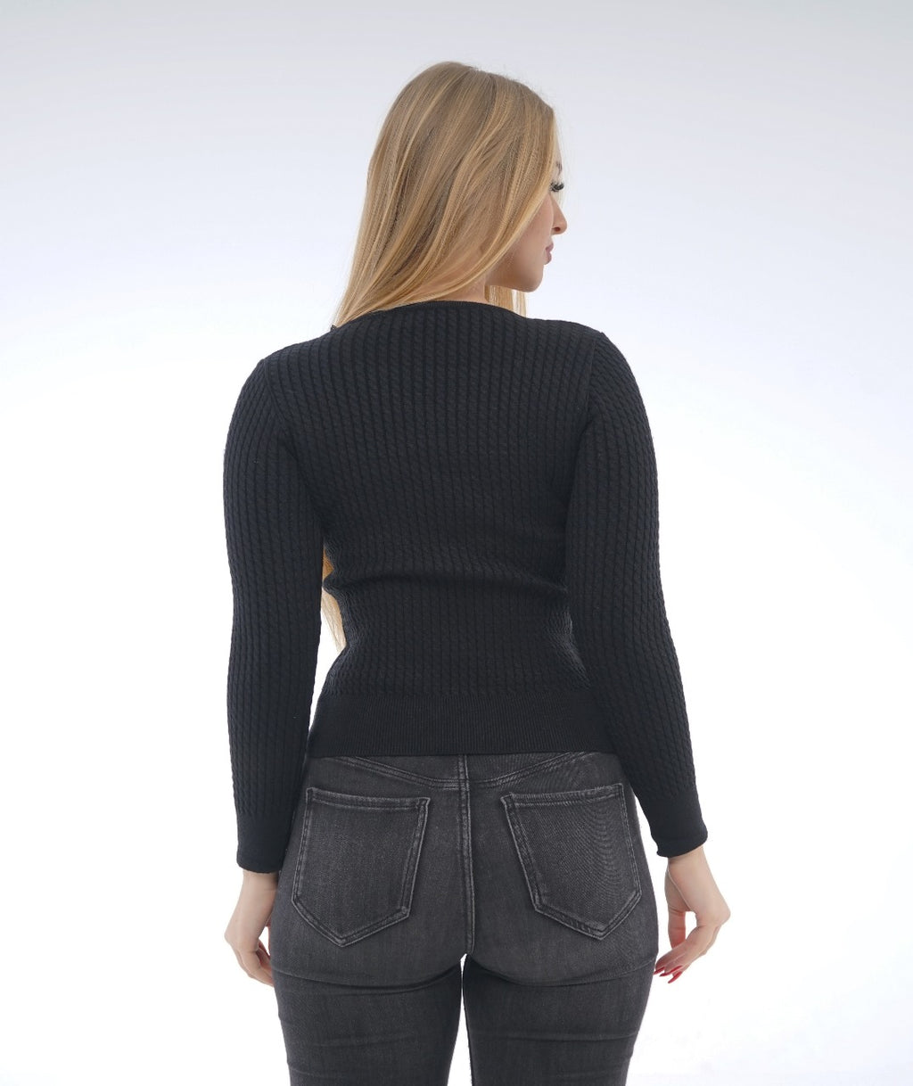 KNIT CABLE BODY TOP
