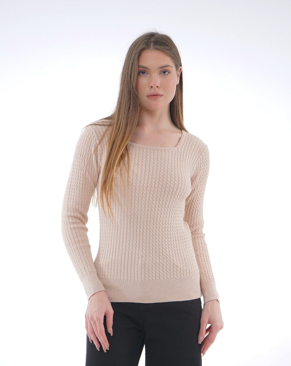 KNIT CABLE BODY TOP
