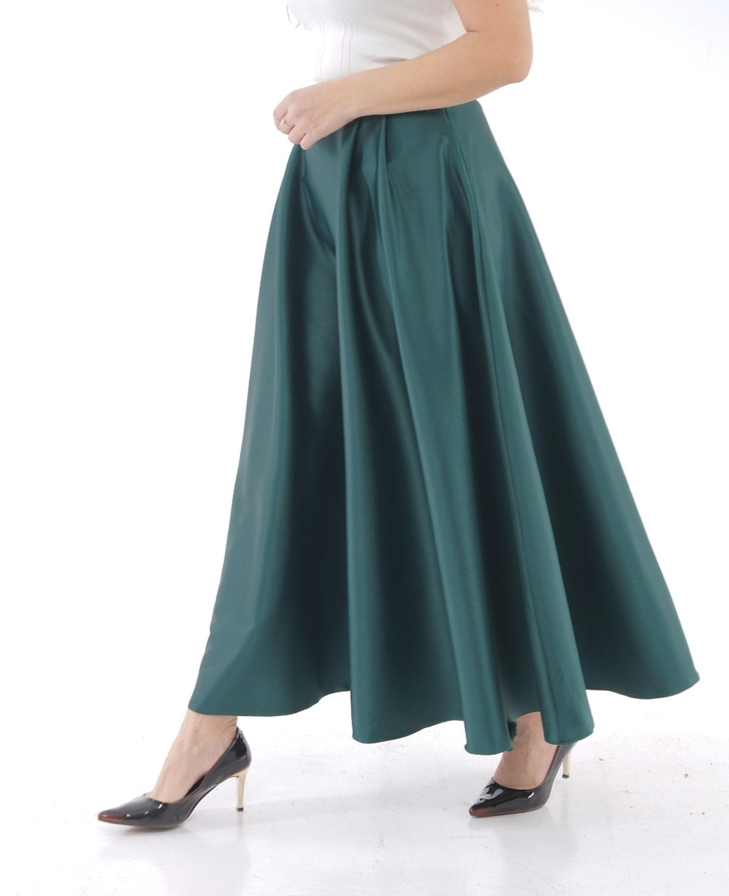 SATIN FLARE SKIRT