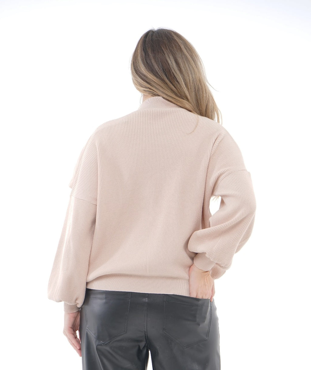 FRONT BOW KNIT BLOUSE