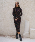 Geometric knit dress