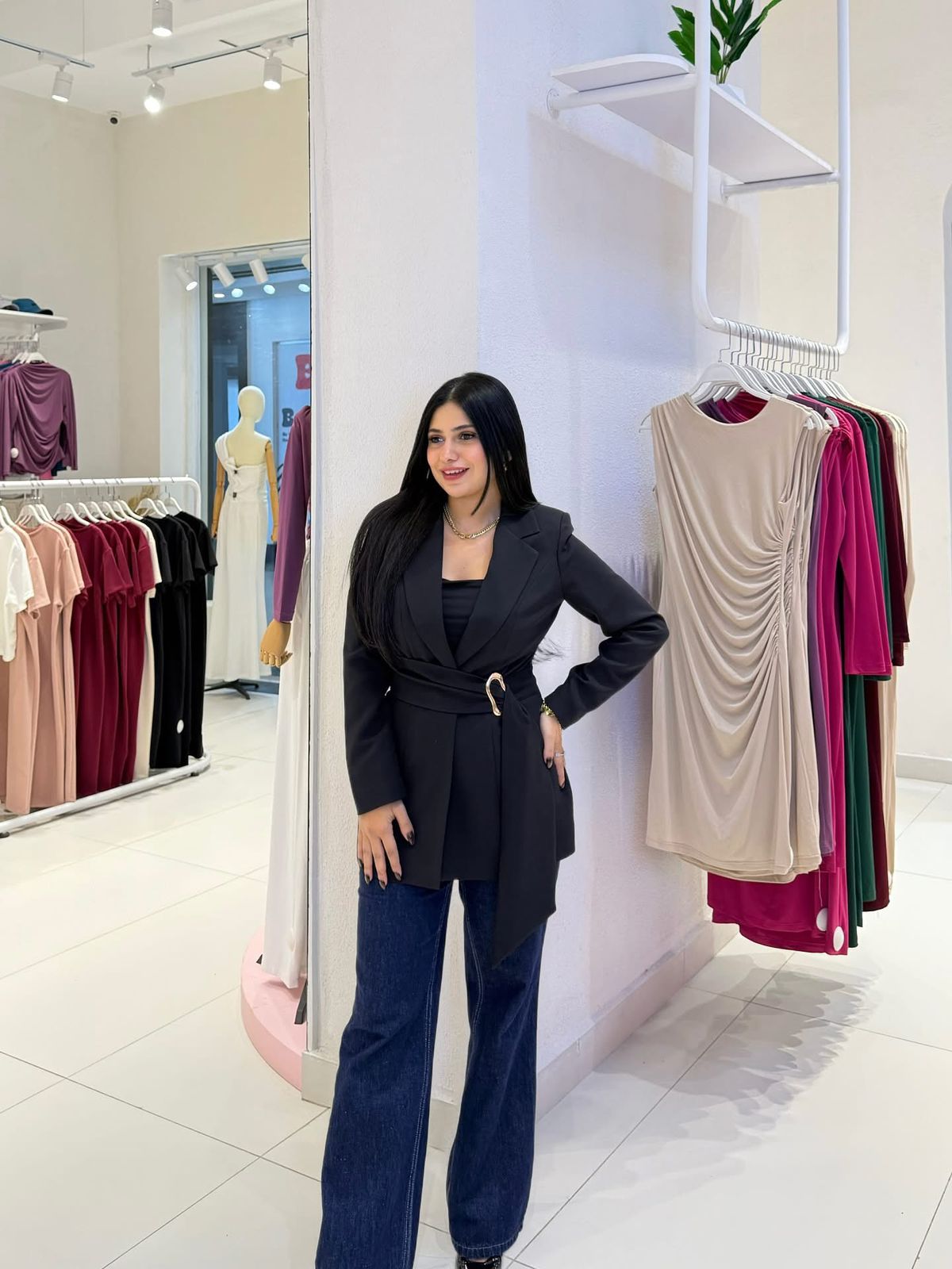 BELTED TAILORED BLAZER