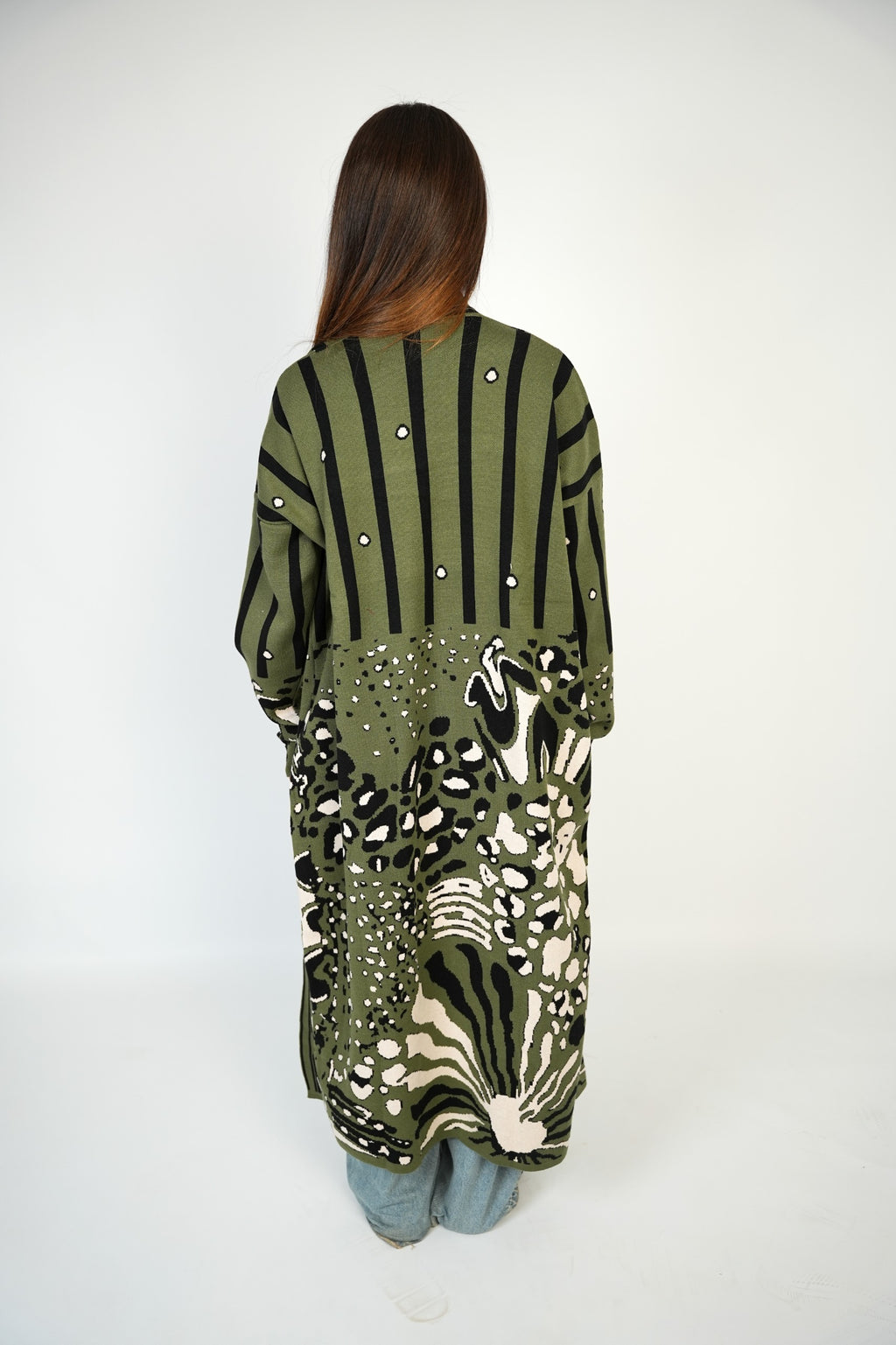 Signature Wild Cardigan – Olive Noir