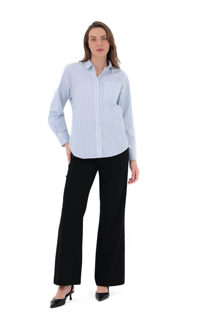 Striped Gabardine Shirt