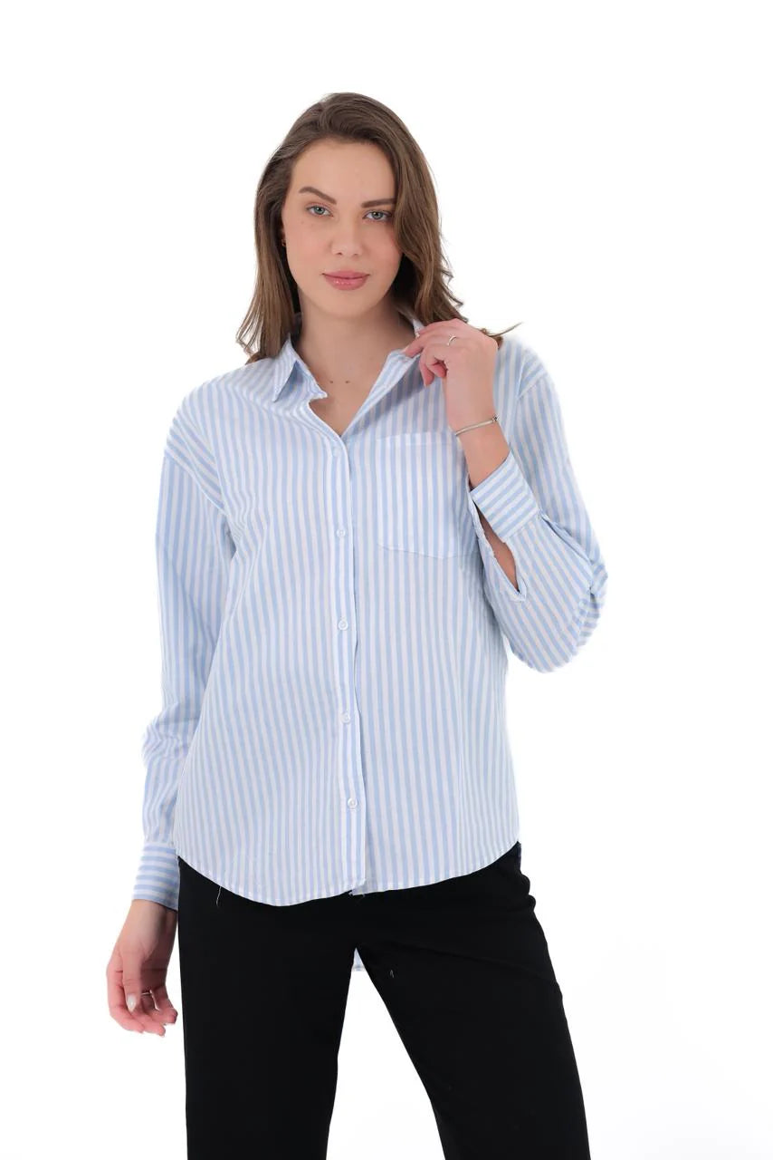 Striped Gabardine Shirt