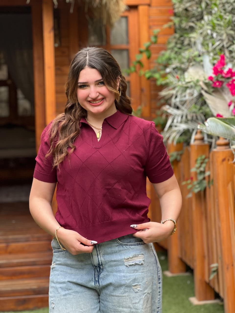 Luna Knit Polo Top