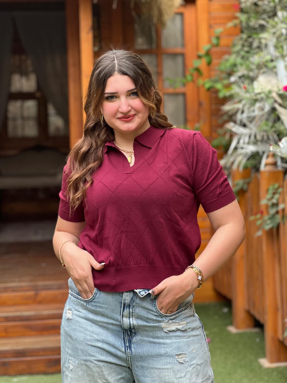 Luna Knit Polo Top