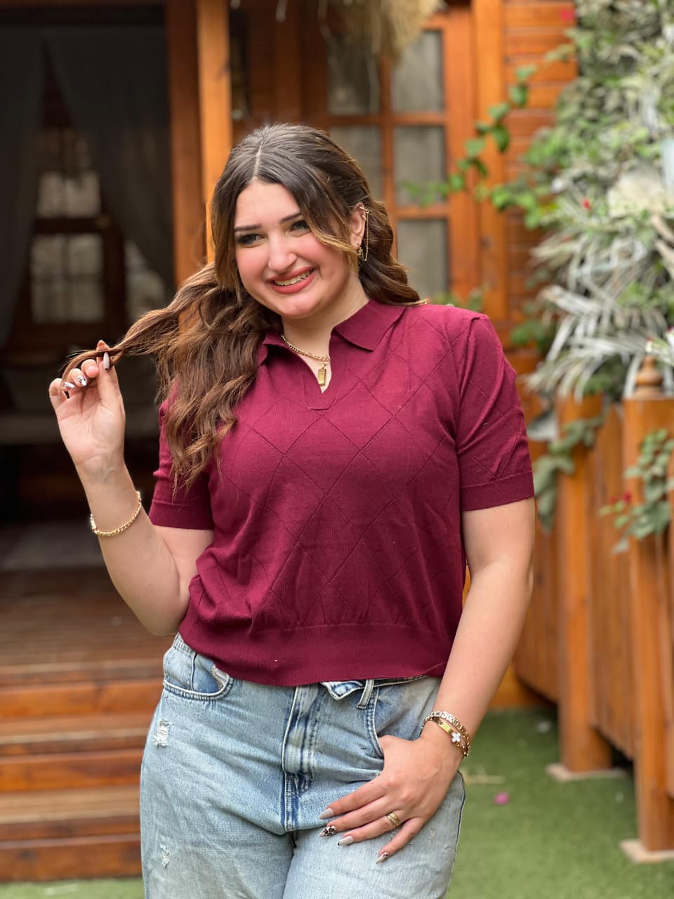 Luna Knit Polo Top