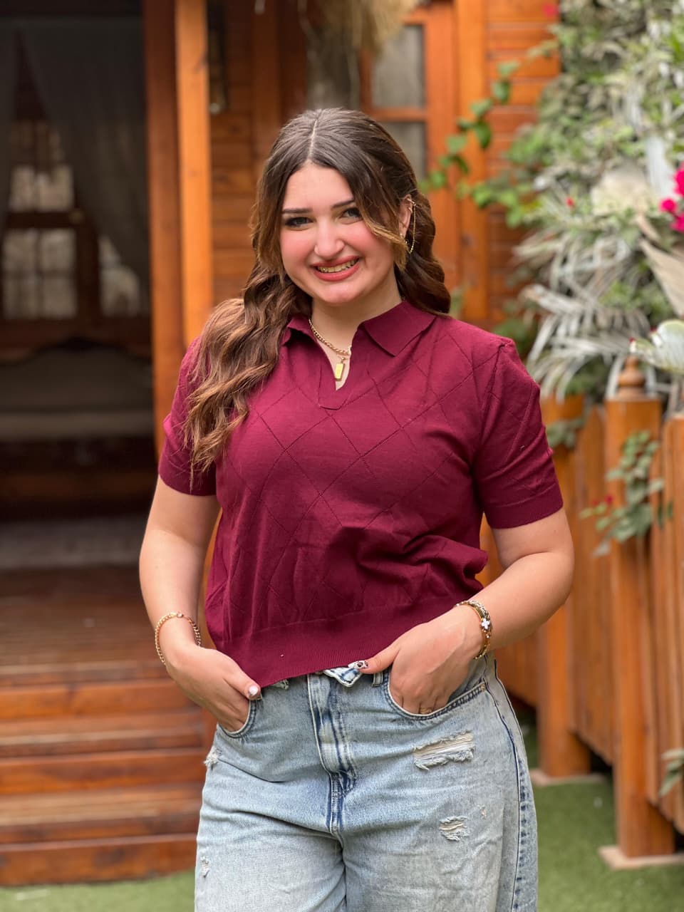 Luna Knit Polo Top