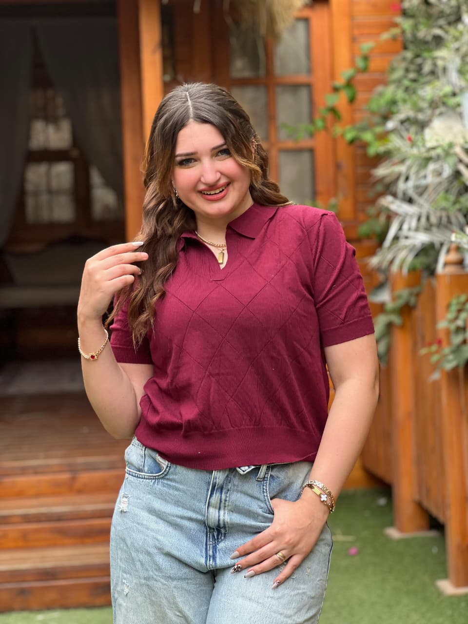 Luna Knit Polo Top