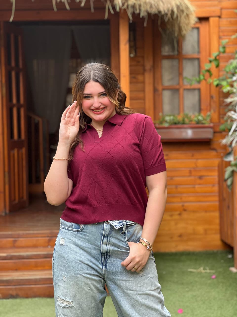 Luna Knit Polo Top