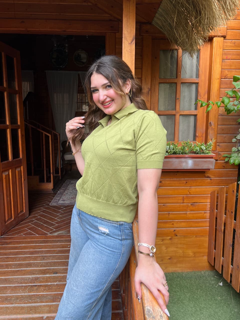 Luna Knit Polo Top
