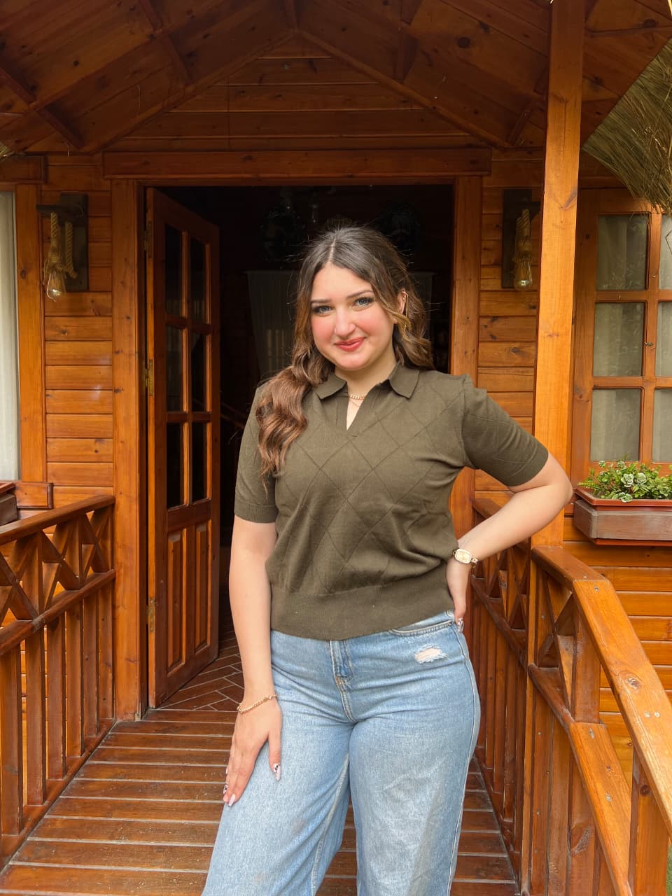 Luna Knit Polo Top