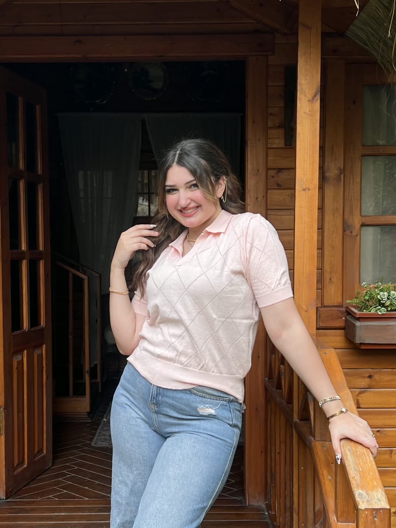 Luna Knit Polo Top
