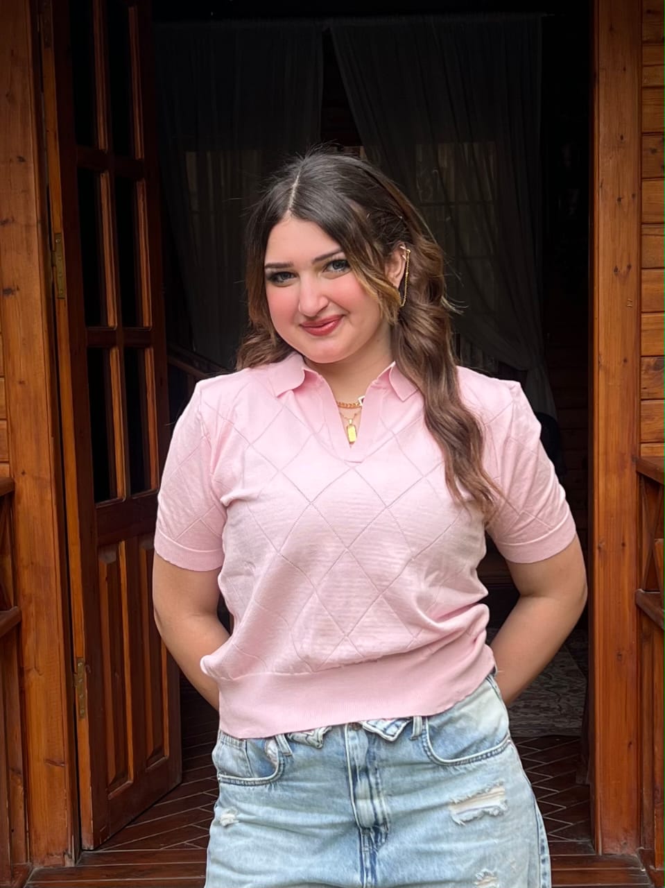 Luna Knit Polo Top