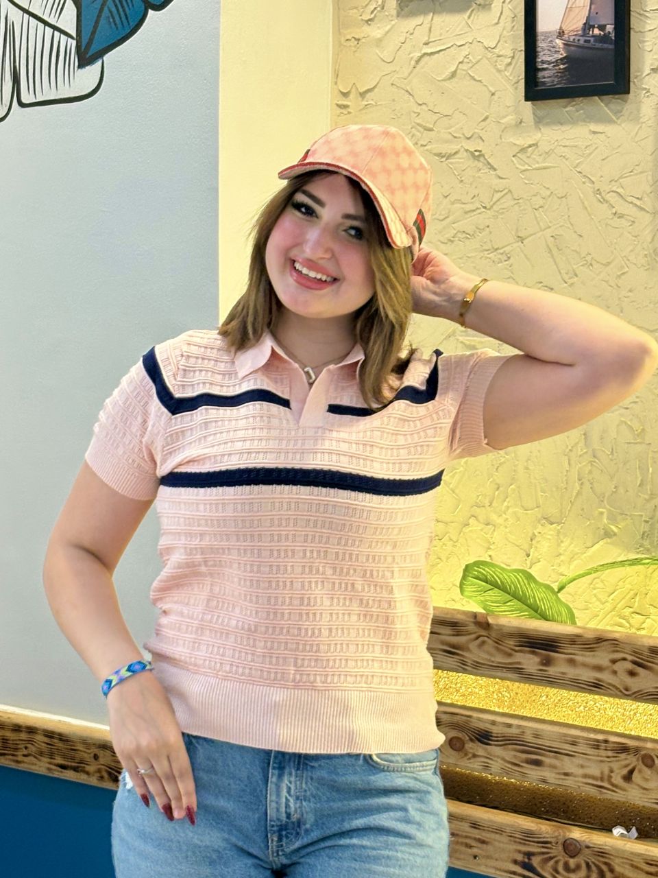 Casual Chic Ribbed Knit Polo
