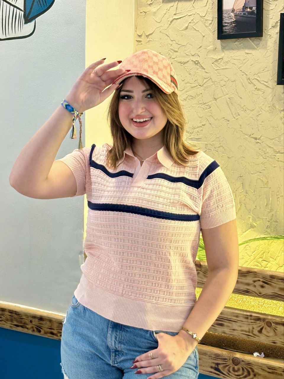 Casual Chic Ribbed Knit Polo