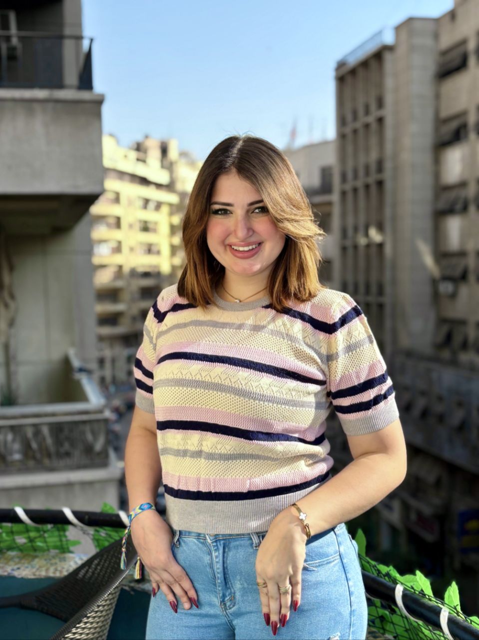 Casual Striped Texture Top